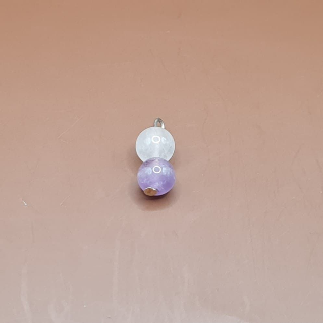 Pendentif Améthyste - quartz rose