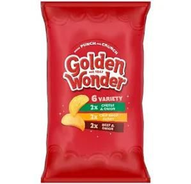 Golden Wonder Variety Pack 25g 6 Pack