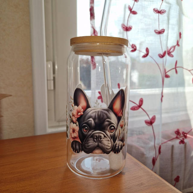 Canette en verre buldog