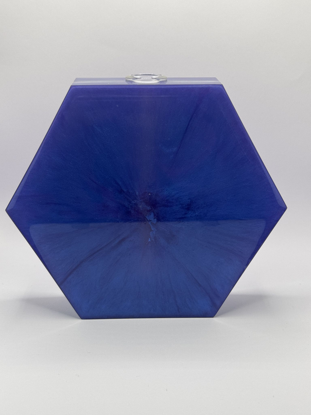 Purple Bloom Resin Hexagonal Propagation Vase