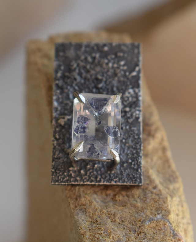 Pendentif Quartz à Fluorite 