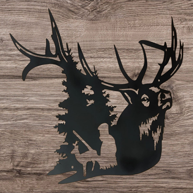 Scène de chasse cerf 