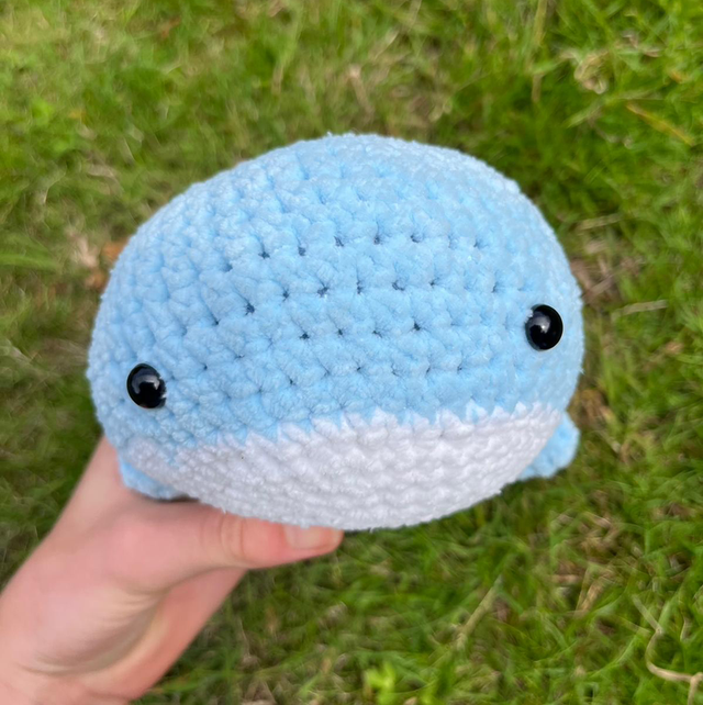 Blue Crochet Whale