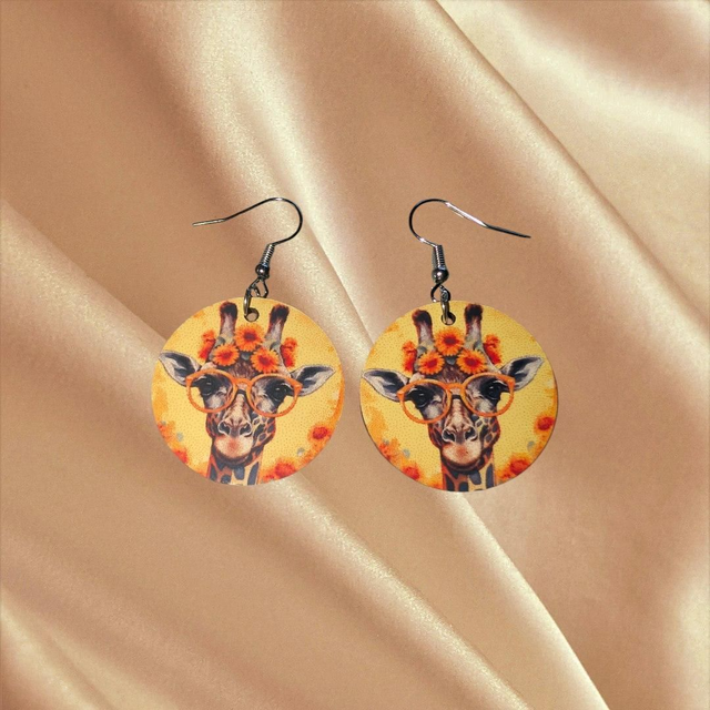 N° 76 Boucles d'oreilles ronde fantaisie hypoallergénique 