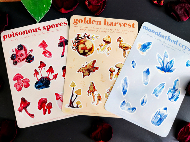 Poisonous Spores Sticker sheet Waterproof