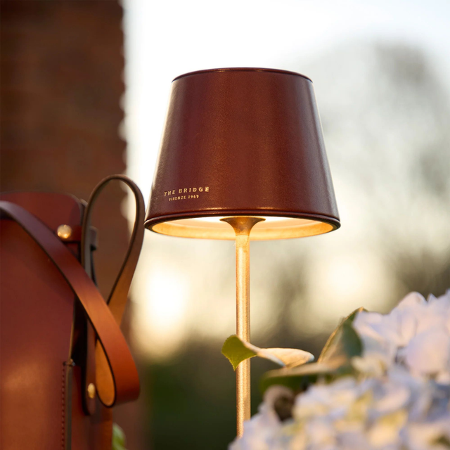  Zafferano Poldina Abat jour en cuir The Bridge Fait main