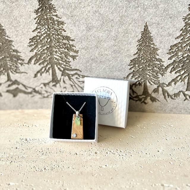 Collier Olivier &amp; Éclat Cristallin 