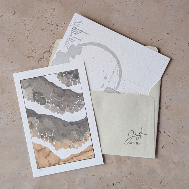 Carte postale - Vin Nature - Bord de Mer, Vin et Café