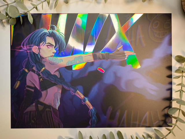 Jinx Arcane | Holo Cold Foil Print | A4
