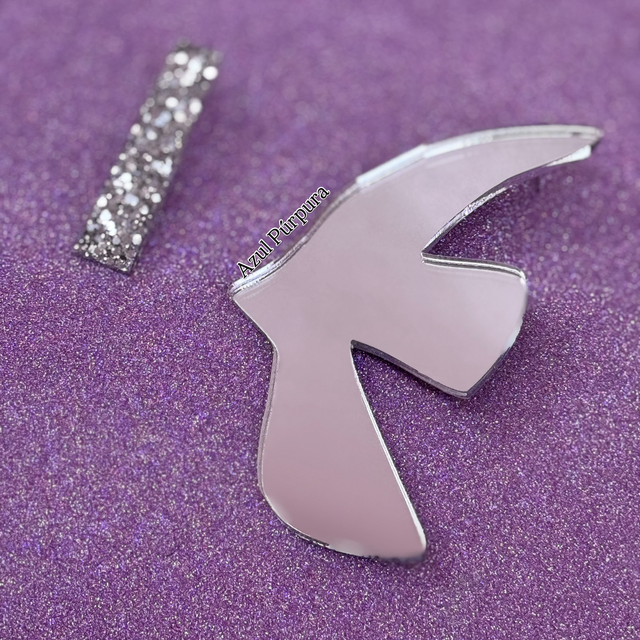 Brincos Pássaro Assimétricos Prateado