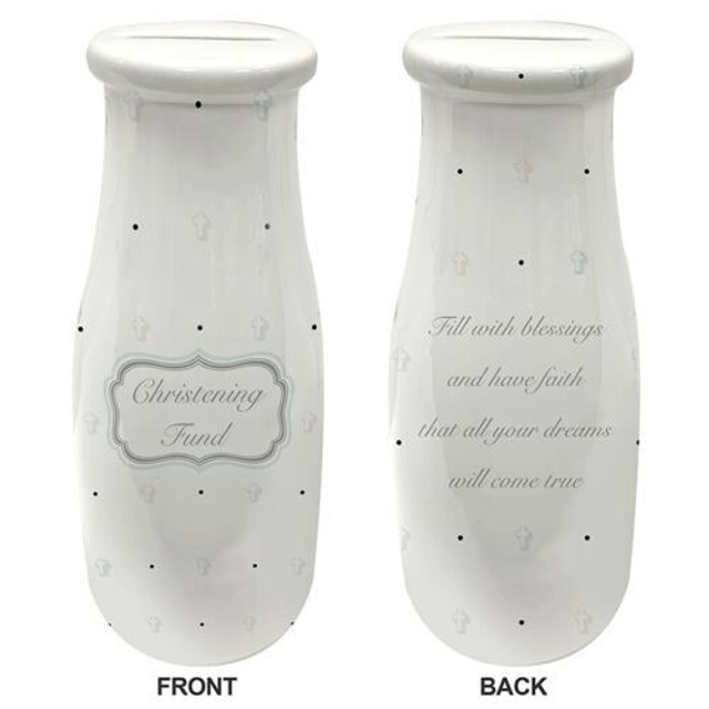 Pocket Pennies Money Bank of Saving Bottle Christening Fund