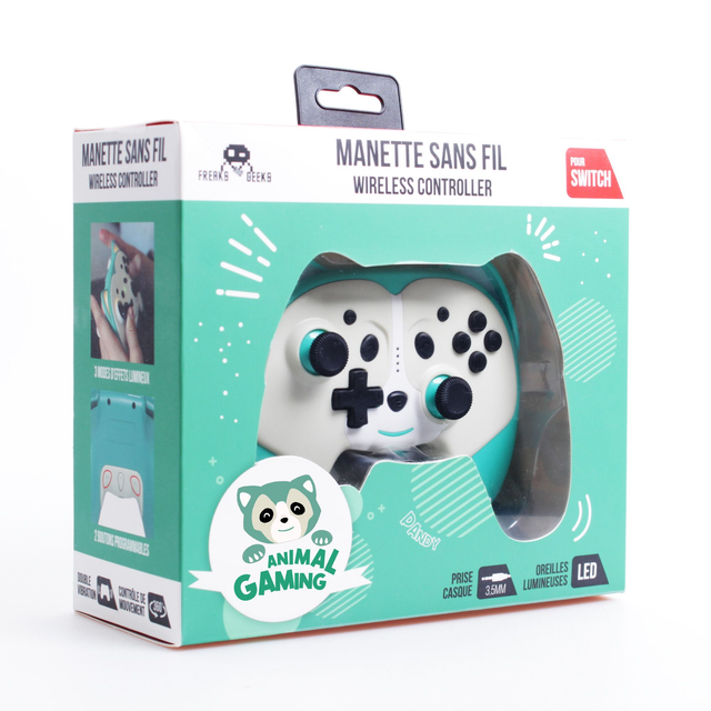 Manette Animal Sans Fil Pandy  LED - Verte 