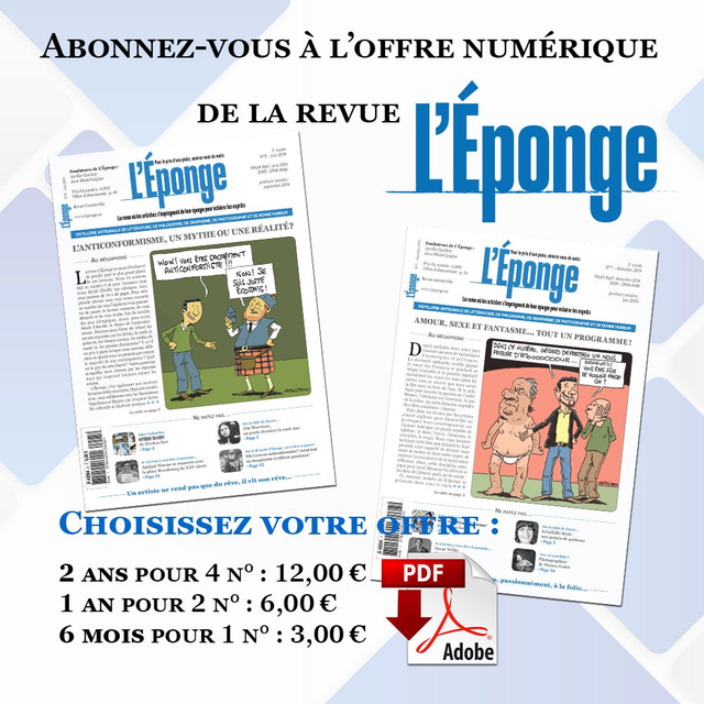 Abonnement numérique de la revue L'Éponge