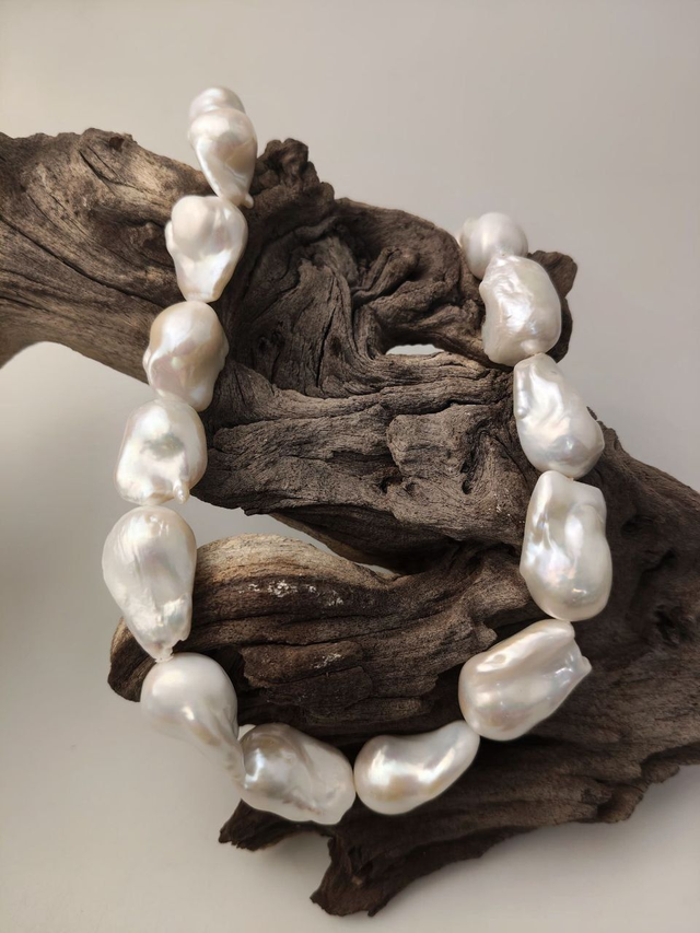 Collana in Perle Barocche a Goccia 18mm a Scalare – Argento 925 | Corals Waves