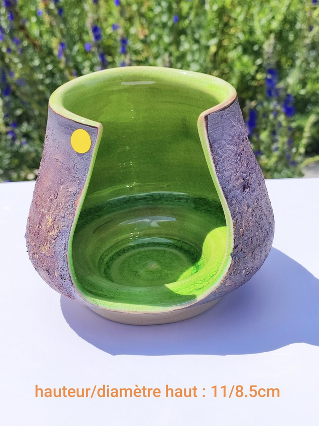 Repose cuillère cuisine vert éclatant extérieur lave 