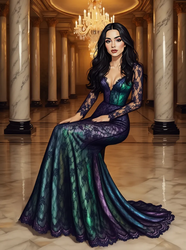 Robes et tailleurs haute couture en dentelles imprimées tarif sur demande.