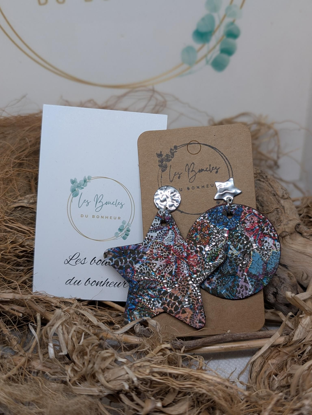 Boucles d&#039;oreilles Asymétrique zk151