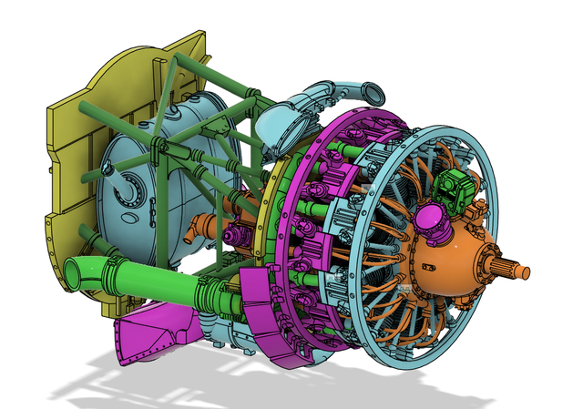 1/72 B-26 Marauder opened engine for Hasegawa/ Eduard