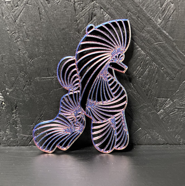 3D - Poodle Puppy Galaxy Violet