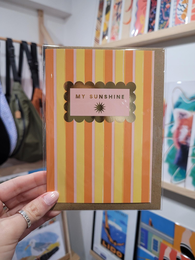 My Sunshine Gold Foil Greetings Card - EV-013