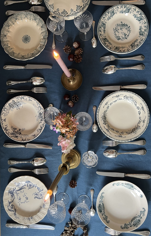 NINON - Suite de 6 assiettes creuses dépareillées - Terre de Fer