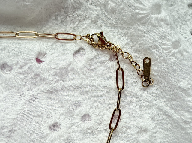 Blue Seaside Charm Necklace - 16” 18K Gold Plated