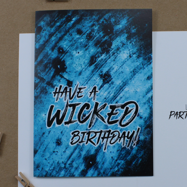 Have a Wicked Birthday Card | Dark, Gothic, Abstract