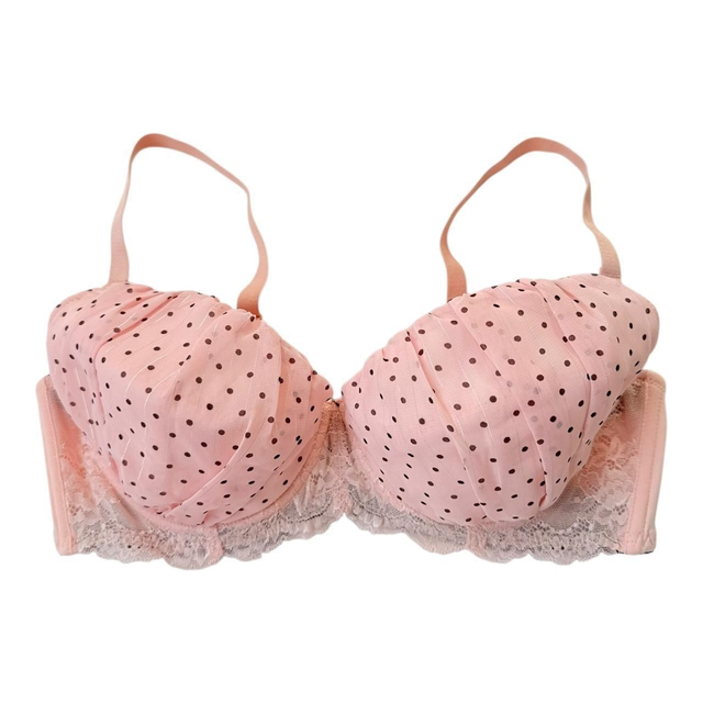 Pink polka dot Japanese Bra UK 38C  (1)