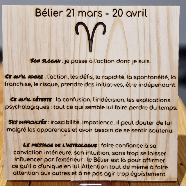 Gravure sur bois du Bélier