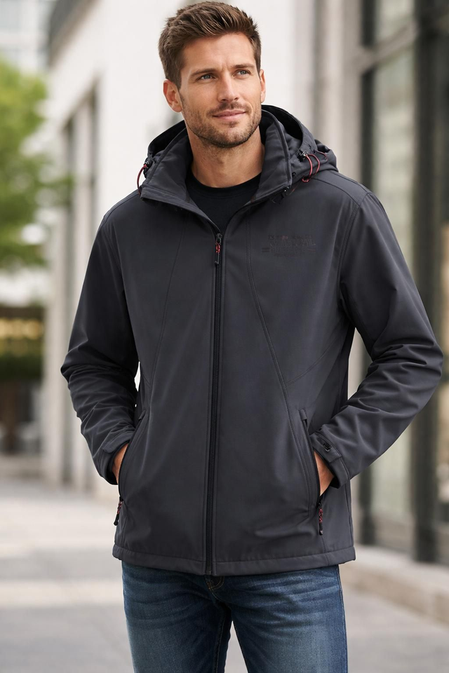 Veste à capuche coupe vent 