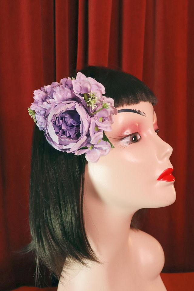 Hair flowers • L • Purple rain