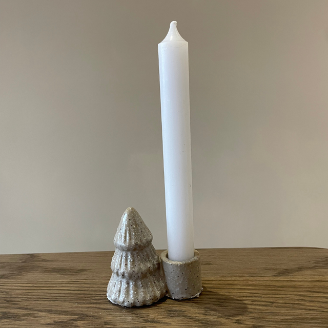 Cadeauset kerstkaarthouder met kaars