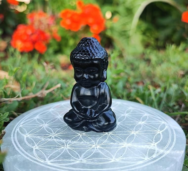 Bouddha Obsidienne noire A