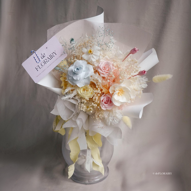 Standard Preserved Rose Bouquet | Mixed Pastel Flowers | Next-Day Flower Delivery in Bristol | UK-Wide Delivery