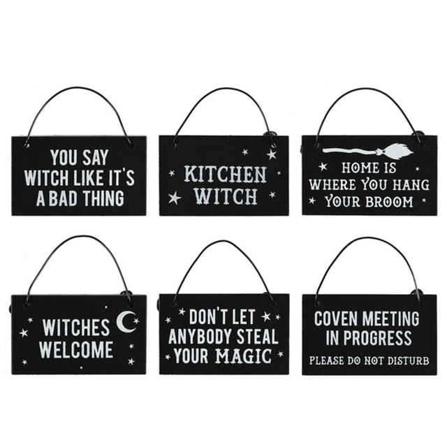 Witchy Hanging Mini Signs