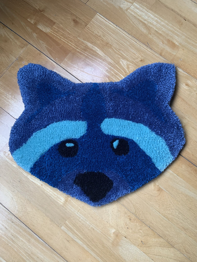 Blue Raccoon Wall Art