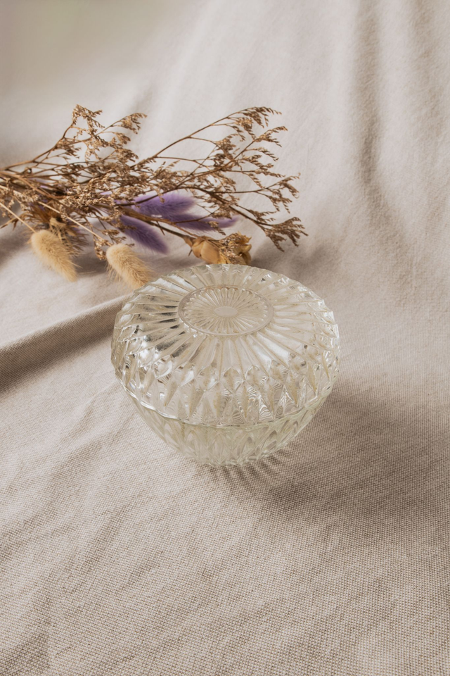 Bonbonnière en verre ciselé ✨