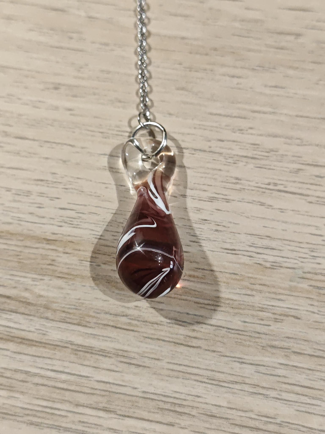 Pendule en verre - Bordeaux marron