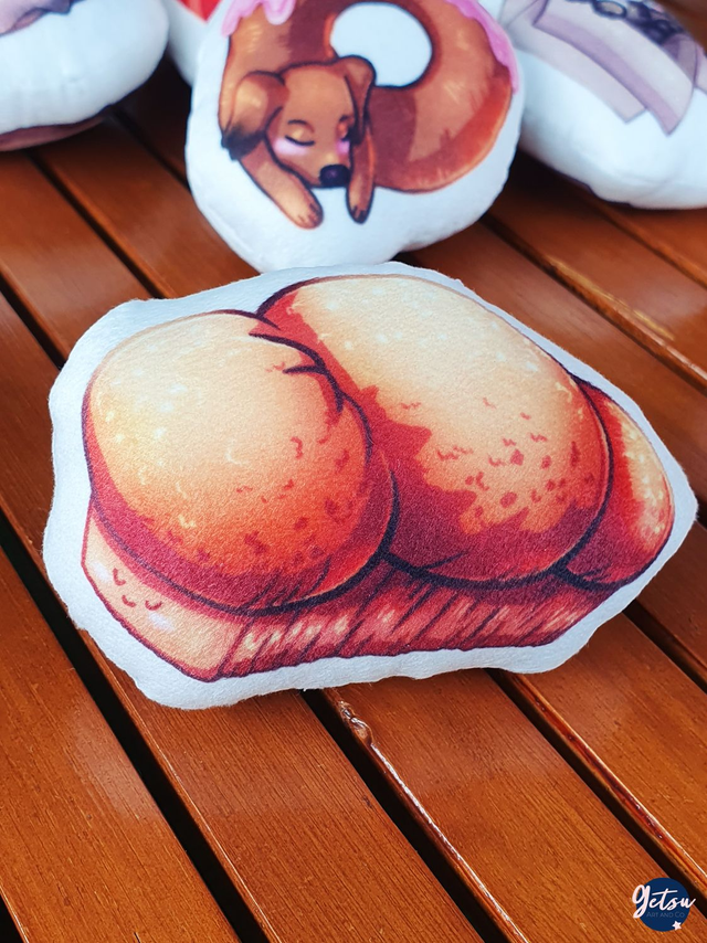 Porte-clef coussin brioche