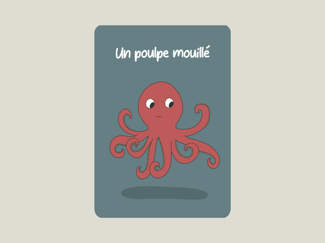 Carte postale &quot; Un poulpe mouillé &quot; 