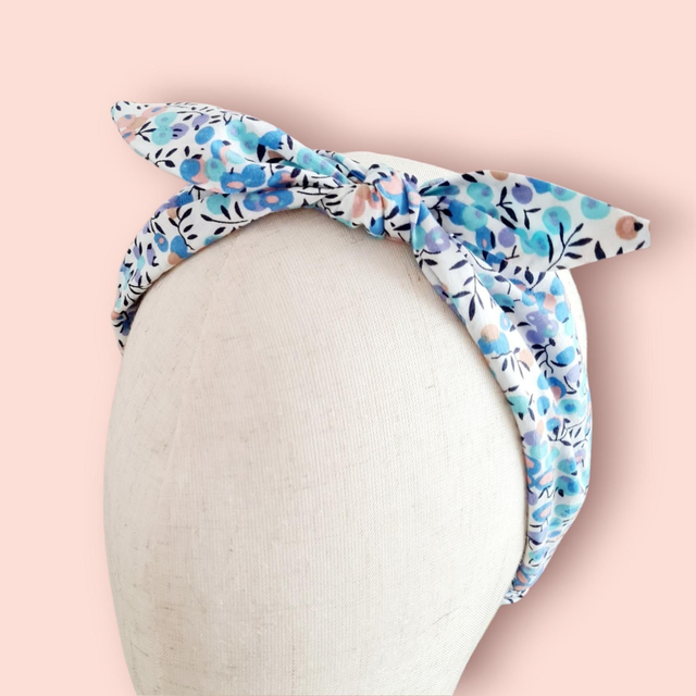 Bandeau été tons bleus 