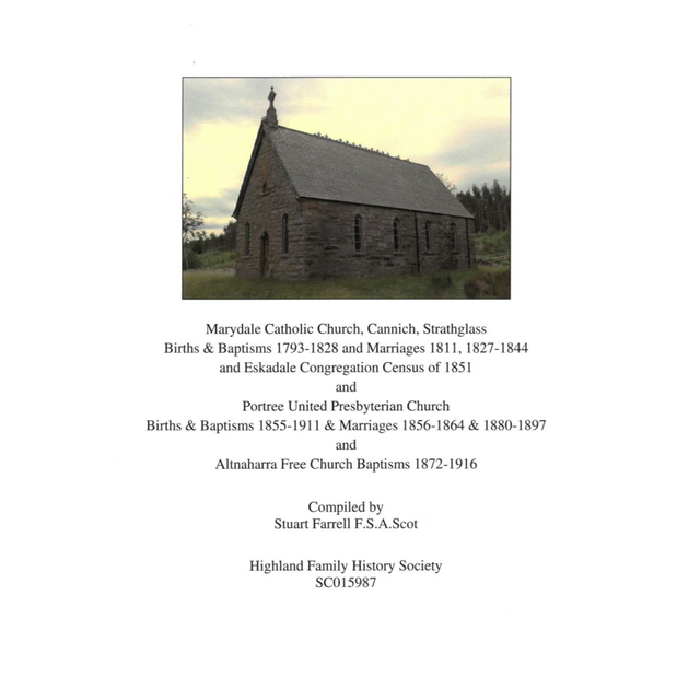 Marydale Catholic Church, Portree UP &amp; Altnahara, Inverness-shire Births &amp; Marriages 