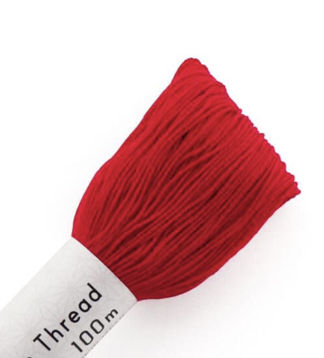 Fil Sashiko 100 M rouge 