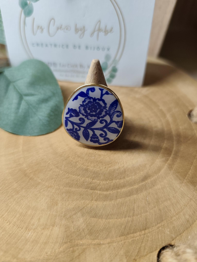 BAGUE GALET MYCONOS/ ACIER INOXY GOLD/ AJUSTABLE 0000354