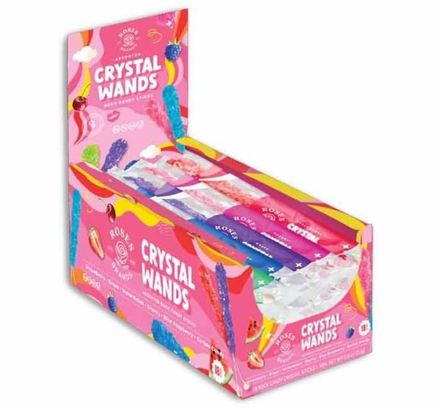 Crystal Sticks Wrapped - Assorted Colors-flavor (rock Candy)
