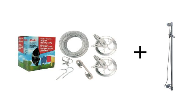 Strata Super Heavy Duty Pulley Washing Line Kit with Elevator