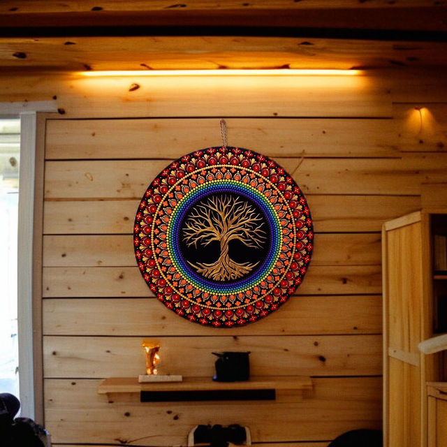 Décoration Murale, Mandala Arbre de vie 