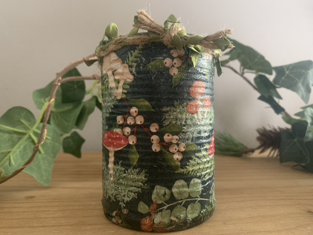 Toadstool themed upcycled tin can candle (available in all fragrances)🍄✨