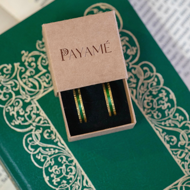 Boucles d'oreilles Telluris - Doré, vert