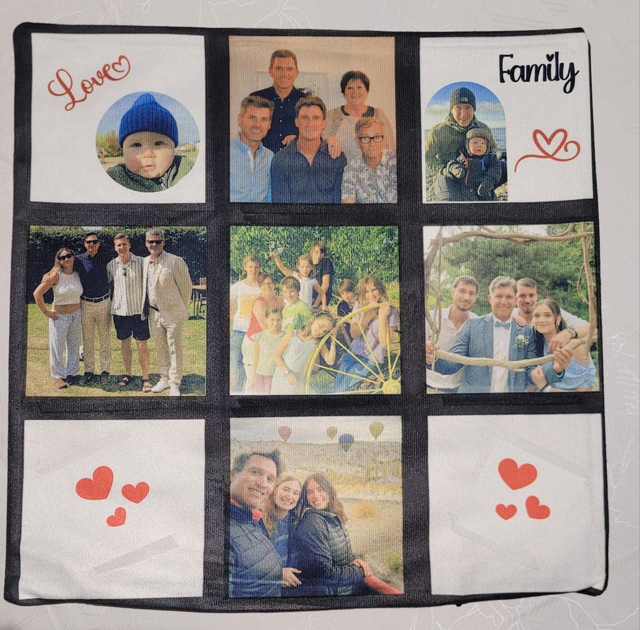 Housse de coussin personnalisée avec tes photos